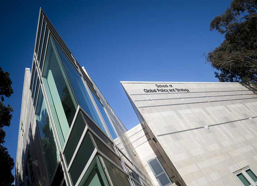 UC Sand Diego School of Global Policy and Strategy building.