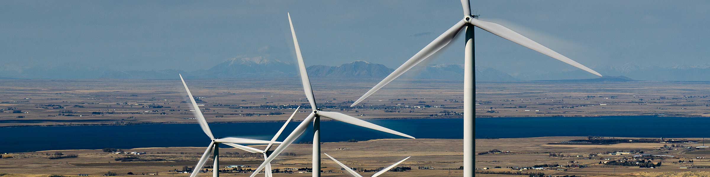 Photo of wind energy turbine windmills.